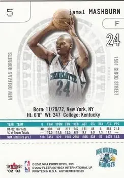 Back of Jamal Mashburn