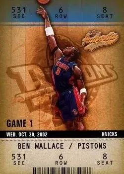 2002-03 Fleer Authentix #6 Ben Wallace