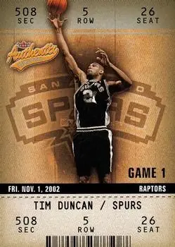Front of Tim Duncan
