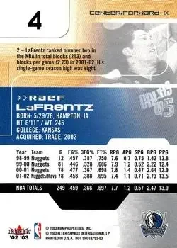 Back of Raef LaFrentz