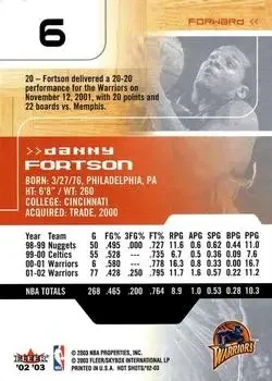 Back of Danny Fortson