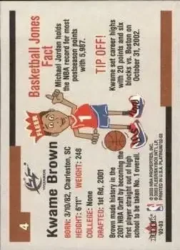 Back of Kwame Brown