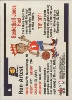 Back of Metta World Peace