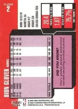 Back of Dion Glover