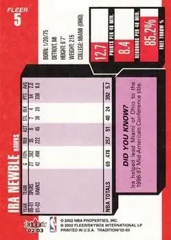 Back of Ira Newble