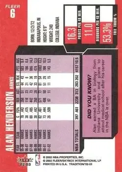 Back of Alan Henderson