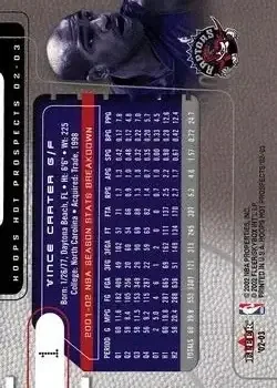 Back of Vince Carter