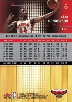 Back of Alan Henderson