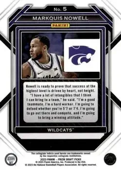 Back of Markquis Nowell