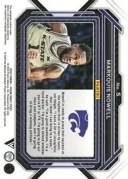 Back of Markquis Nowell