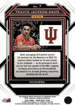 Back of Trayce Jackson-Davis