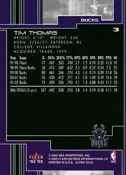 Back of Tim Thomas