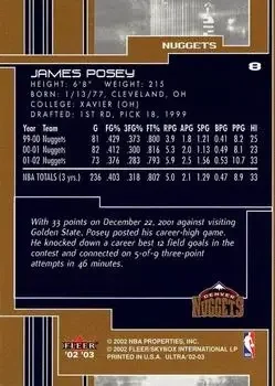 Back of James Posey