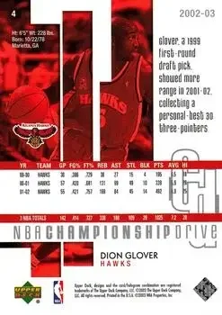 Back of Dion Glover