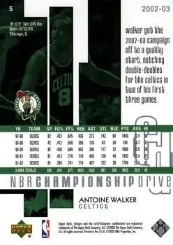 Back of Antoine Walker