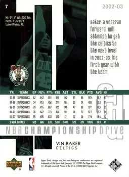 Back of Vin Baker