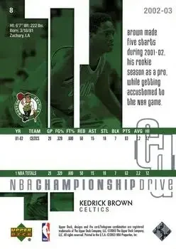 Back of Kedrick Brown