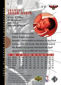 Back of Shareef Abdur-Rahim