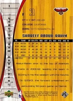 Back of Shareef Abdur-Rahim