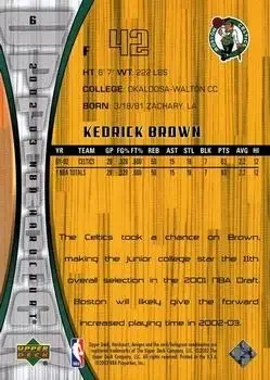 Back of Kedrick Brown