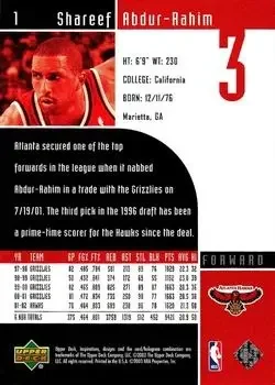 Back of Shareef Abdur-Rahim