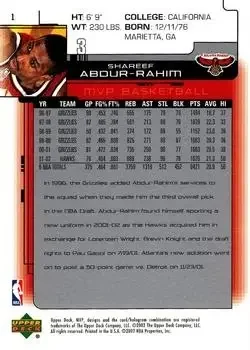 Back of Shareef Abdur-Rahim