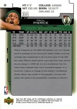 Back of Paul Pierce