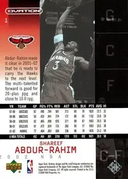 Back of Shareef Abdur-Rahim