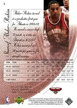 Back of Shareef Abdur-Rahim