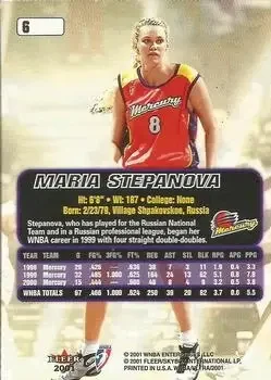 Back of Maria Stepanova