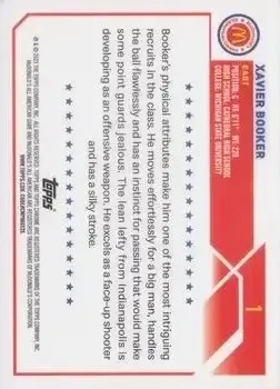 Back of Xavier Booker