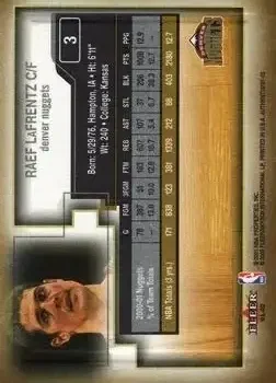 Back of Raef LaFrentz