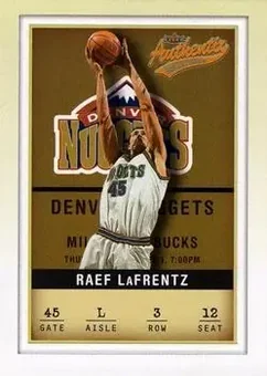 2001-02 Fleer Authentix #3 - Raef LaFrentz - Denver Nuggets
