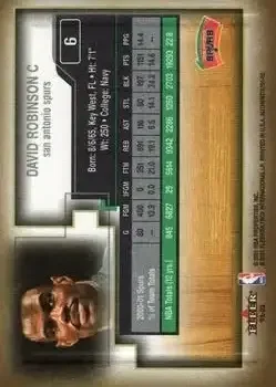 Back of David Robinson