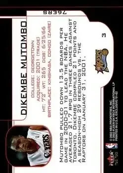 Back of Dikembe Mutombo