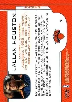 Back of Allan Houston