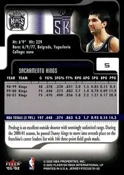 Back of Peja Stojaković