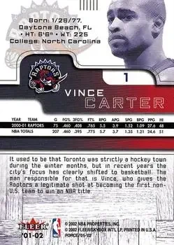 Back of Vince Carter