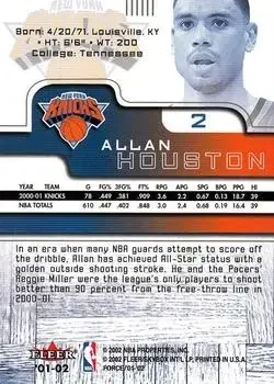 Back of Allan Houston