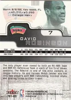 Back of David Robinson