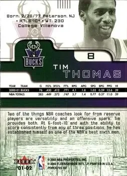Back of Tim Thomas