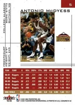 Back of Antonio McDyess