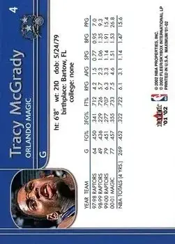 Back of Tracy McGrady