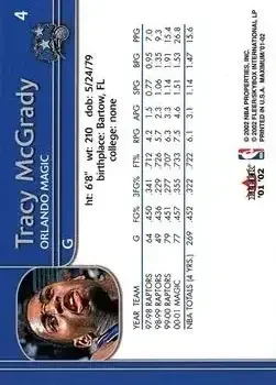 Back of Tracy McGrady