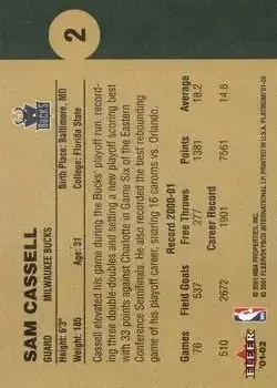 Back of Sam Cassell