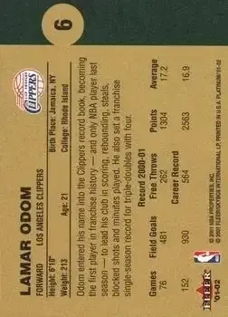 Back of Lamar Odom