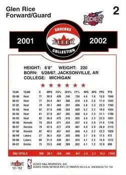 Back of Glen Rice