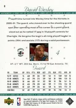 Back of David Wesley