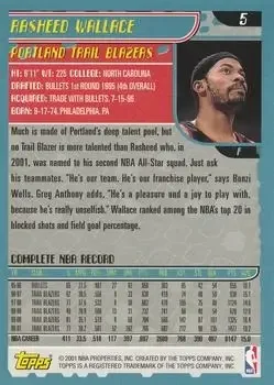 Back of Rasheed Wallace