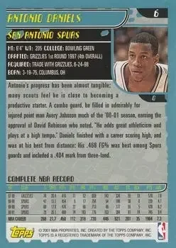 Back of Antonio Daniels